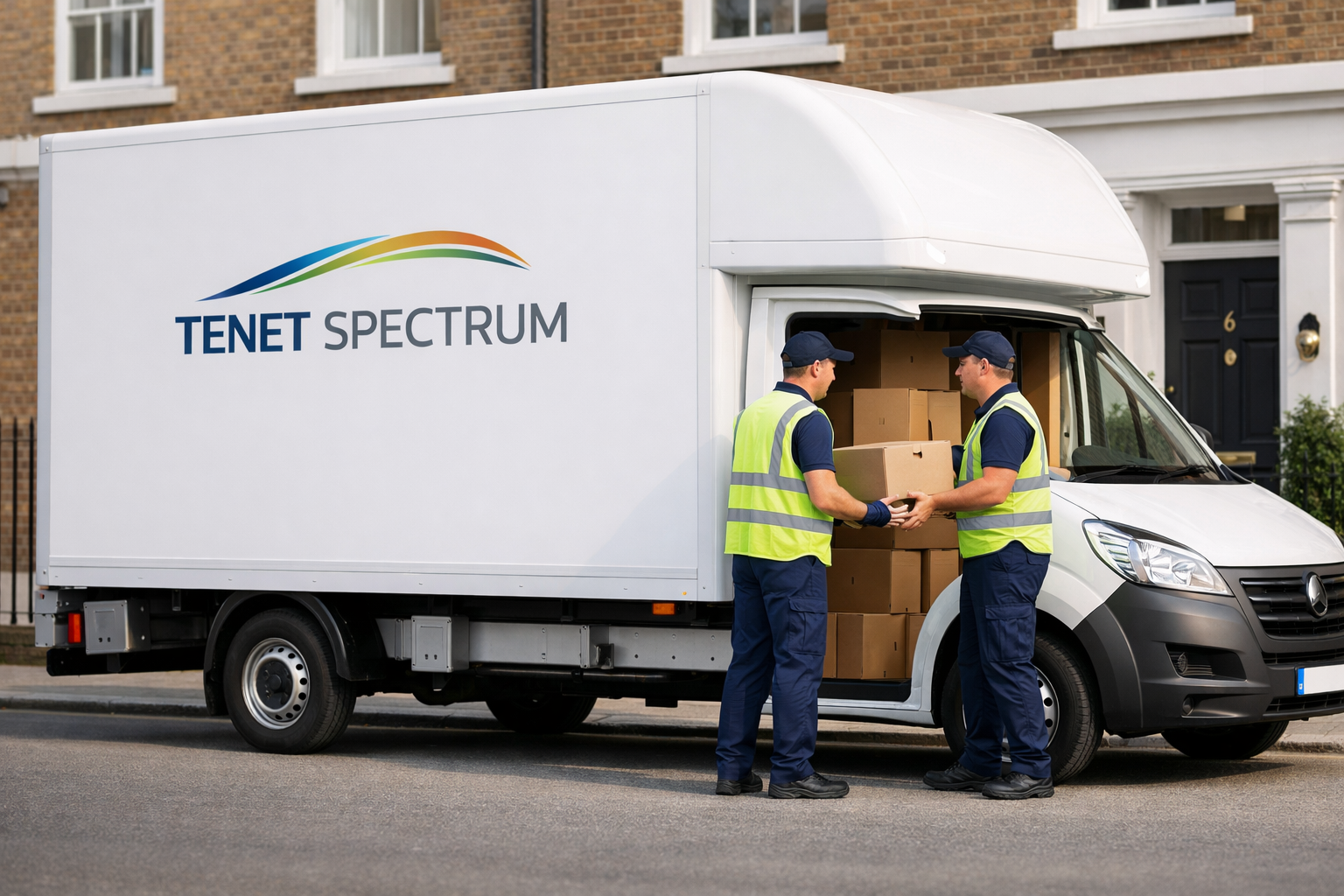 Tenet Spectrum professional house clearance team loading a clean Luton van in London